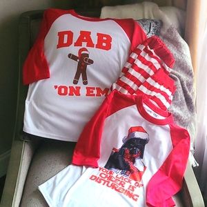 Christmas Youth Medium Pajamas Set 3pc